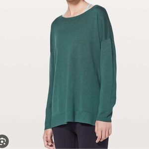 Lululemon Well Being sweater in green jasper